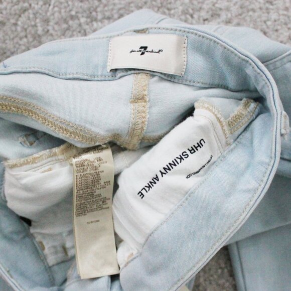 NEW 7 for All Mankind UHR High Rise Light Wash Skinny Ankle Denim Jeans, Size 26 - Picture 11 of 11